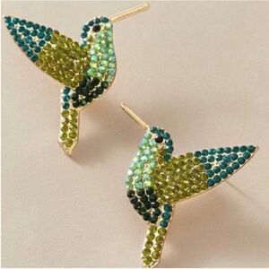 New! Rhinestone Bird Statement Post Earrings (3007) NWOT